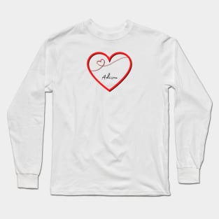 ADISON Name in Heart Long Sleeve T-Shirt